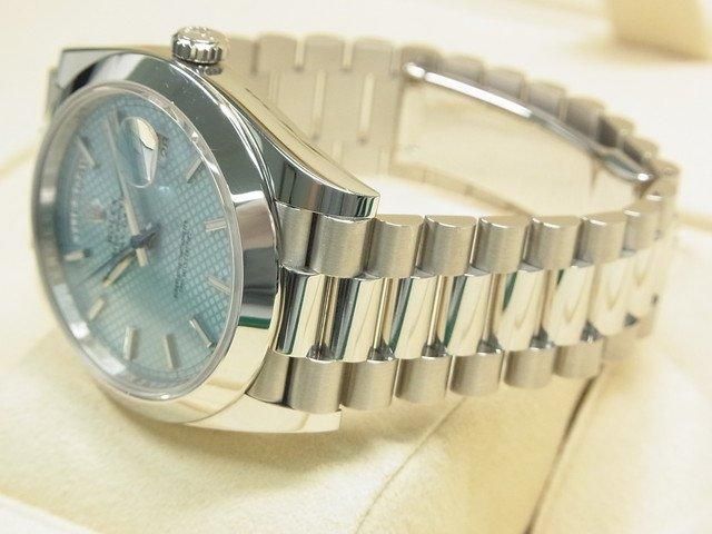 ※ブルドッグストア 228206 アイスブルー/斜め格子 ROLEX（ロレックス） デイデイト