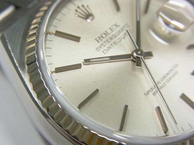 ロレックス デイトジャスト クォーツ 17014 文字盤・ケース新品 ROLEX ロレックス デイトジャスト SS×YGコンビ コンピューター文字盤