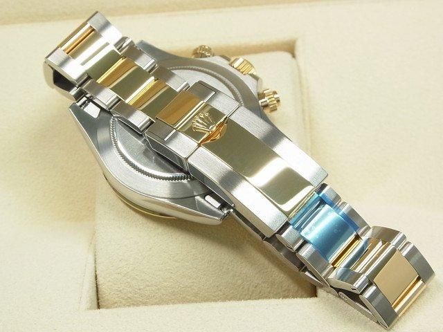 ロレックス デイトナ SS×YGコンビ ブラックシェルダイヤル