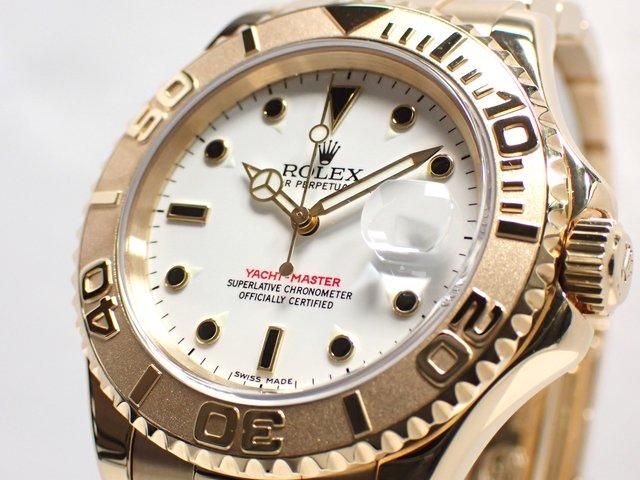 ロレックス ヨットマスター 18KYG ホワイト 16628 P番 '01年