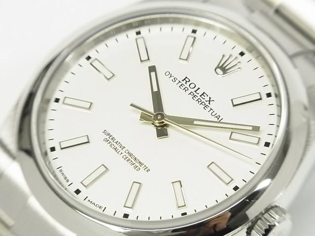 ロレックス オイスターパーペチュアル 39 ホワイトダイヤル Ref.114300