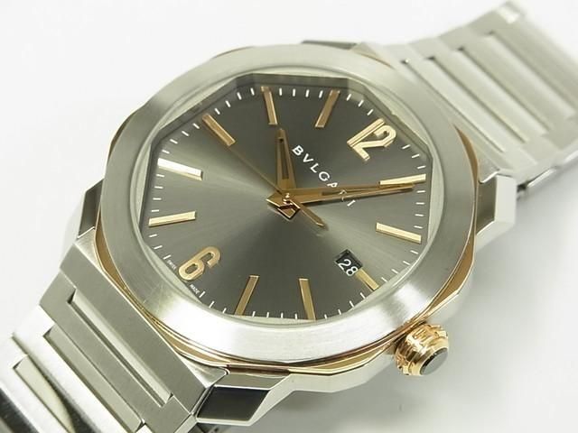 ブルガリ オクト ローマ ウォッチ 41MM グレー SS×18KPG 103083