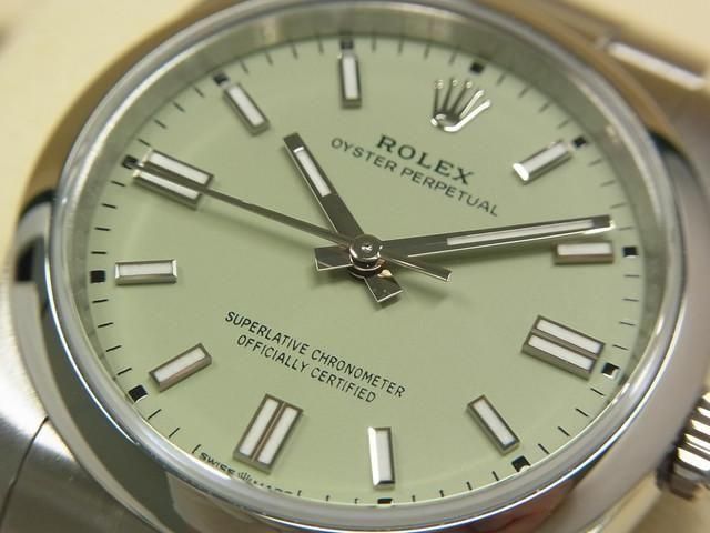 ロレックス オイスターパーペチュアル 36 ピスタチオ 126000 - 腕時計