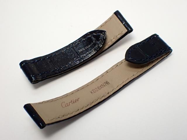Cartier  未使用　純正レザー alligatorストラップ 黒 Cartier 未使用 純正レザー alligatorストラップ 黒