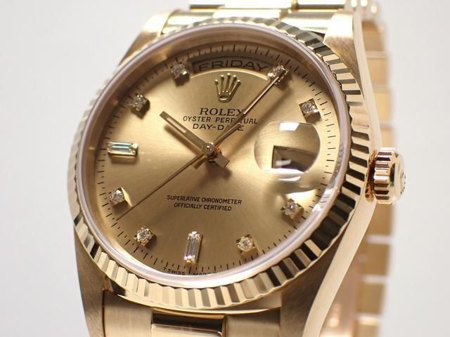 ロレックス　ROLEX　純正　文字盤　デイデイト用　シャンパン　18038A ロレックス デイデイト 18038A YG AT シャンパン文字盤 A2211448