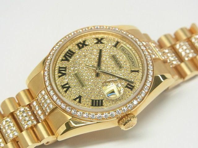 FENDIの腕時計 デイデイト ロレックス ROLEX 118348 ラベンダー文字盤 中古