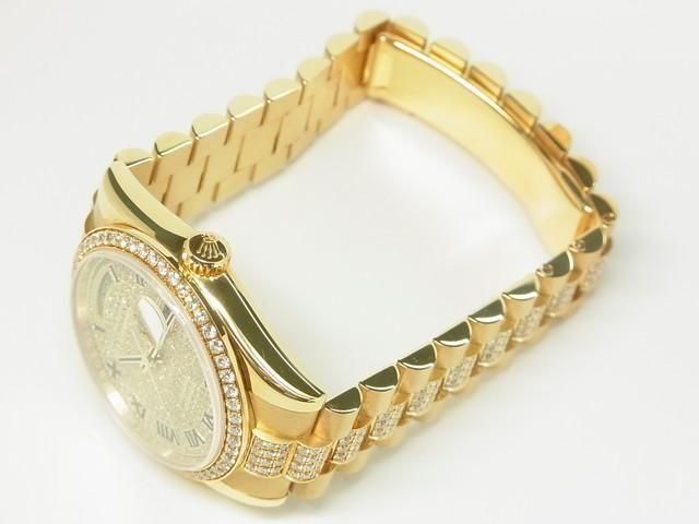 FENDIの腕時計 デイデイト ロレックス ROLEX 118348 ラベンダー文字盤 中古