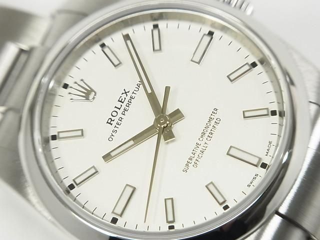ロレックス オイスターパーペチュアル34 ホワイト文字盤 正規品 114200