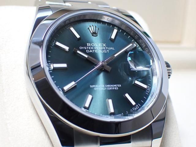 ロレックス デイトジャスト 41 ミントグリーン オイスターブレス