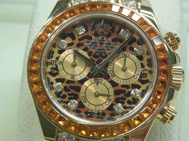 限界 ロレックス デイトナ レパード 18KYG 8Pダイヤインデックス 116598SACO