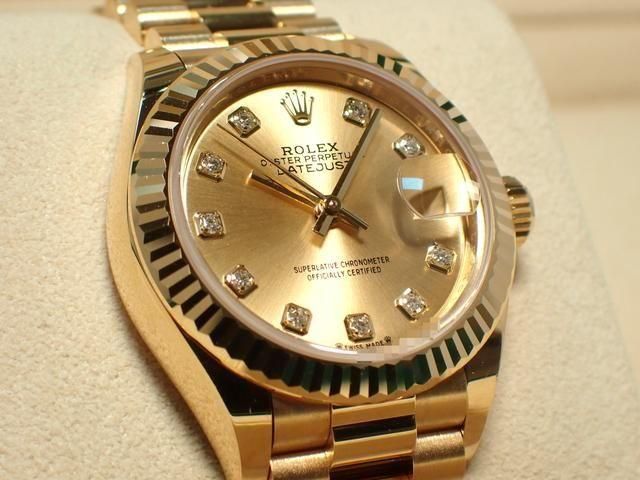 aachan 　ROLEX ロレックス　デイジャスト ロレックス デイトジャスト28 シャンパン文字盤 10Pダイヤインデックス