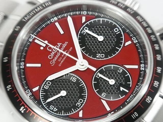 ★美品 希少★ OMEGA オメガ ピンバッチ オメガスピードマスター　レッド オメガ スピードマスター・レーシング 40MM レッド×ブラック 326.30
