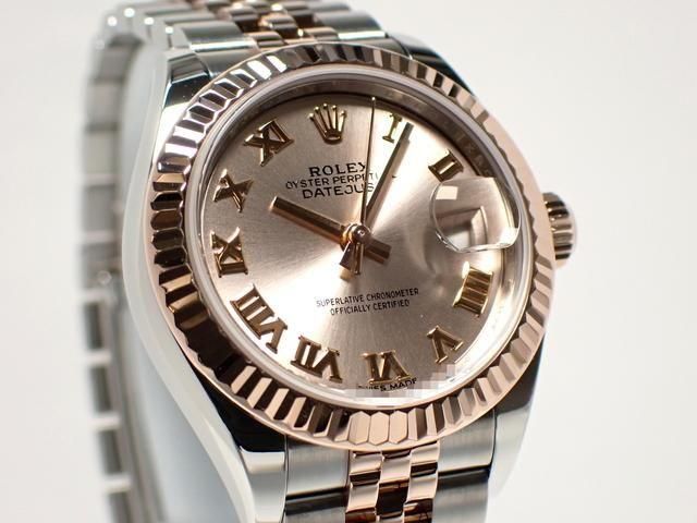 ロレックス デイトジャスト28 レディース PGコンビ サンダストローマン