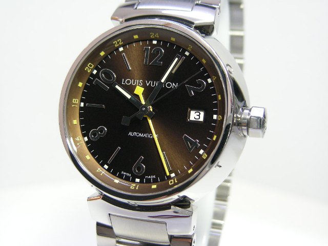 117970円 特別セーフ ルイヴィトン タンブールGMTオートマティック腕時計
