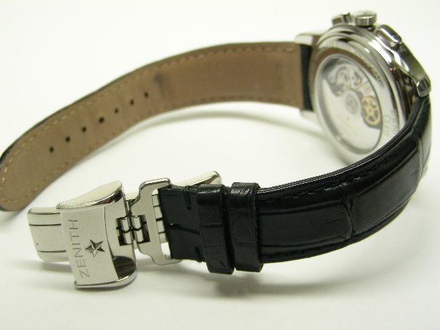 ゼニス クラス・エルプリメロ シルバー文字盤 革ベルト - 腕時計専門店