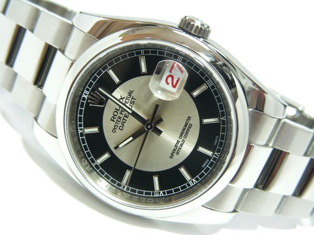 ロレックス デイトジャスト 116200 黒銀ツートン - 腕時計専門店THE 