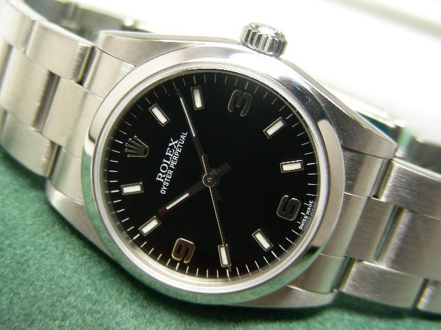ロレックス ボーイズ パーペチュアル 黒3・6・9 Ref.77080 - 腕時計 