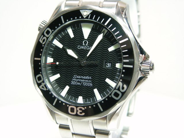 オメガ シーマスタープロフェッショナル300 クォーツ 黒 - 腕時計専門 