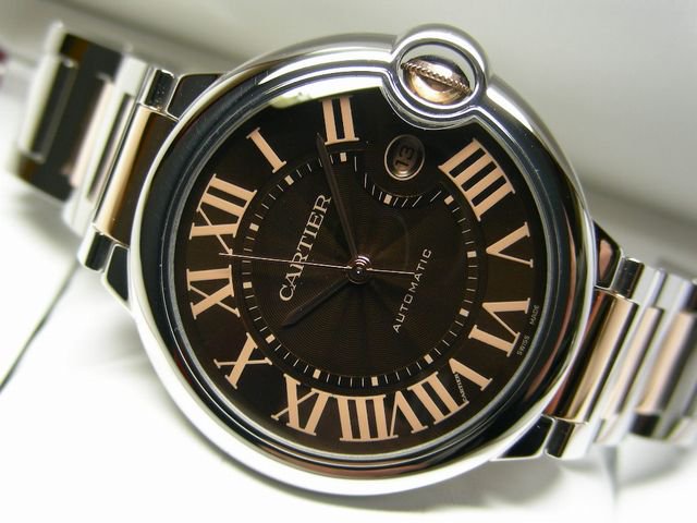 カルティエ バロンブルー・LM SS&PG チョコブラウン - 腕時計専門店THE ...