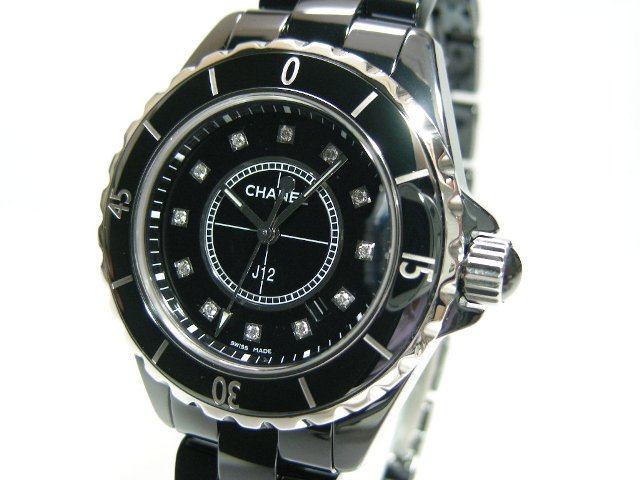 シャネル J12 レディ 黒セラミック 12Pダイヤ - 腕時計専門店THE 