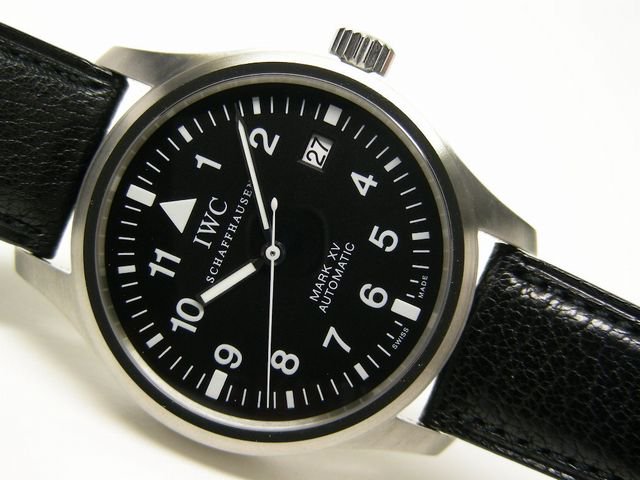 IWC マーク15 黒文字盤 革ベルト 生産終了 - 腕時計専門店THE-TICKEN 