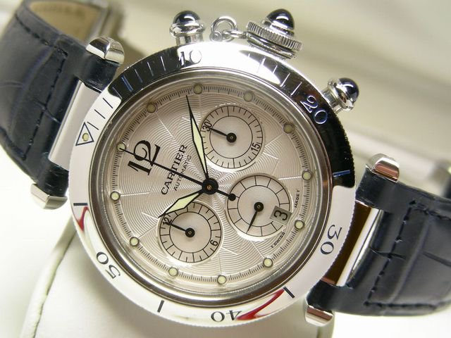 カルティエ パシャ38MM・クロノグラフ シルバー 正規品 - 腕時計専門店 ...