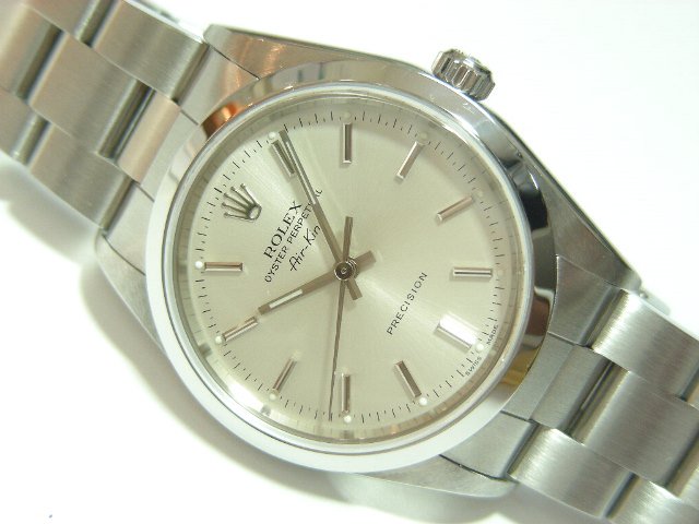 ロレックス エアキング 14000 シルバー・バーインデックス - 腕時計 ...