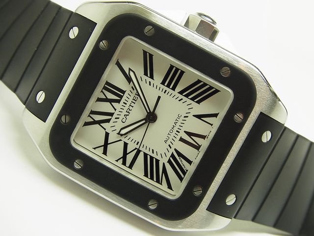 カルティエ サントス100 LM ラバー仕様 - 腕時計専門店THE-TICKEN 