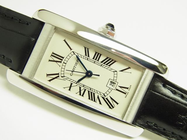 カルティエ タンクアメリカン 18KWG MMサイズ 正規品 - 腕時計専門店 