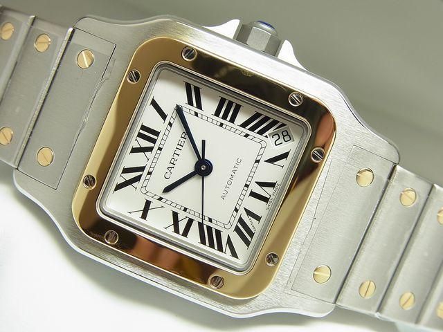 カルティエ CARTIER W20099C4 サントスガルベ XL YGコンビ 自動巻き メンズ 美品 _750655