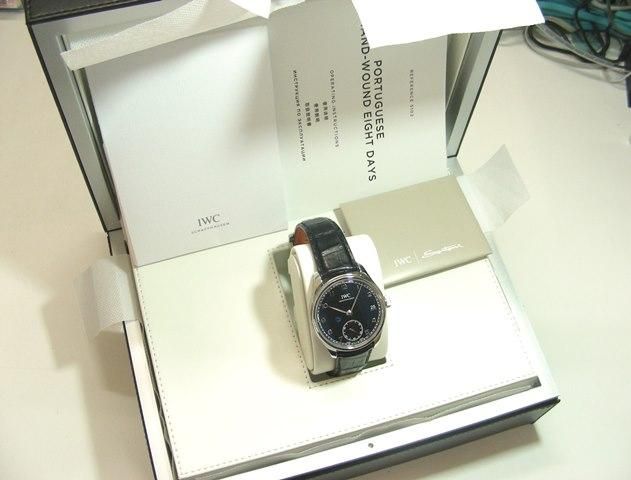 IWC ポルトギーゼ ハンドワインド 8Days ブラック - 腕時計専門