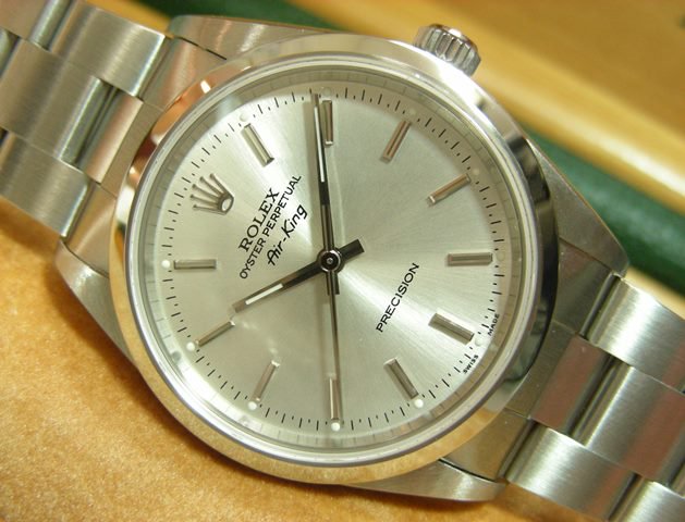 ロレックス エアキング 14000 シルバー・バーインデックス - 腕時計 ...