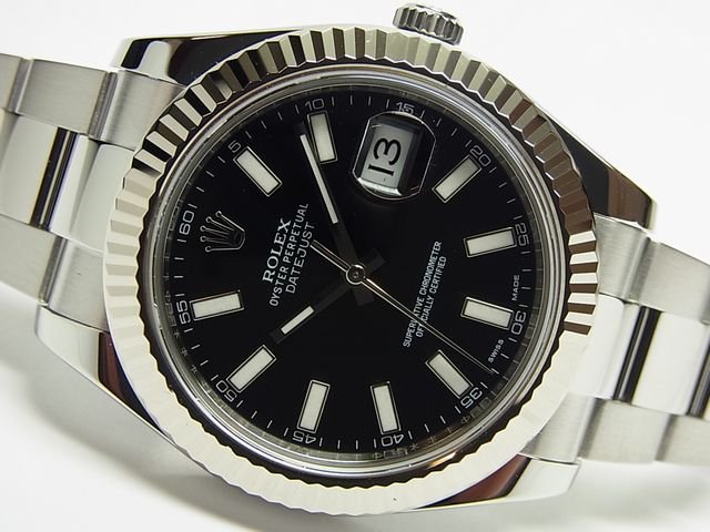 ロレックス デイトジャストII 116334 ブラック ランダム番 - 腕時計 ...