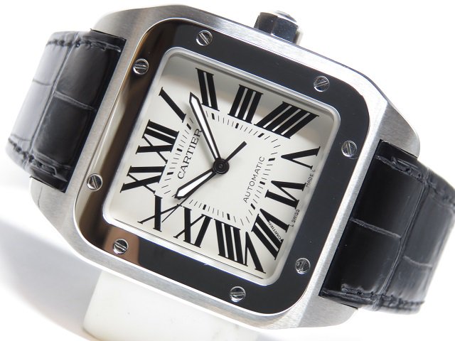 カルティエ サントス100 LMサイズ 革ベルト - 腕時計専門店THE-TICKEN 