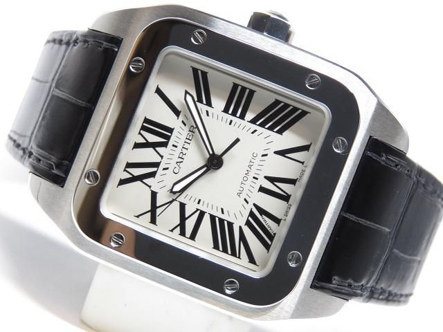 カルティエcartier santos de cartier LM革ベルト - レザーベルト