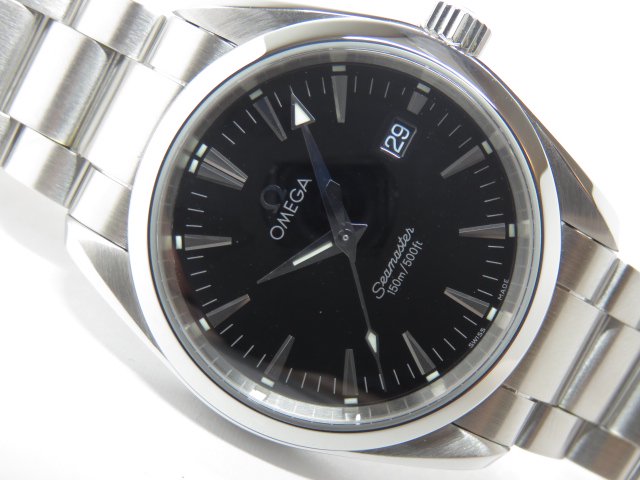 オメガ シーマスターアクアテラ36MM・黒 クォーツ 2518-50 - 腕時計 