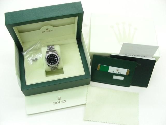 ロレックス デイトジャスト ベゼルダイヤ REF.116244G ブラック