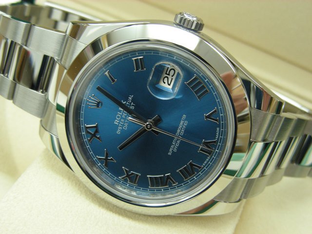 ロレックス デイトジャストII 116300 ブルー・ローマン - 腕時計専門店 ...