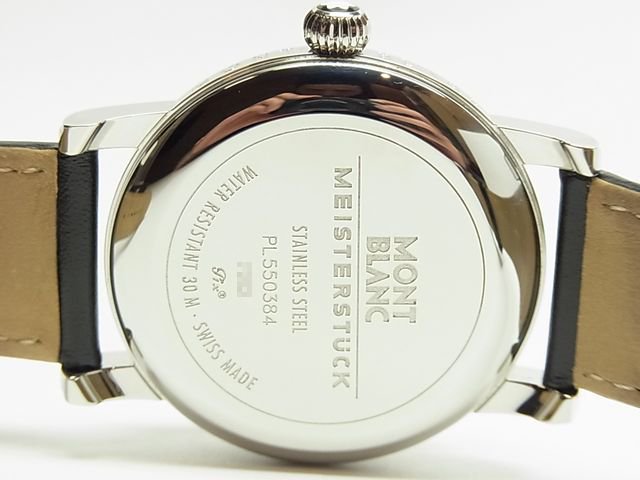 モンブラン スターデイト クォーツ ブラック 革 正規品 - 腕時計専門店