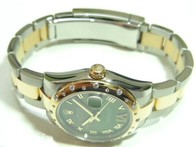 Rolex/ロレックス/デイトジャストコンビ/自動巻き/腕時計/ボーイズ/稼働品 ロレックス ボーイズ デイトジャスト・コンビ グリーンローマン