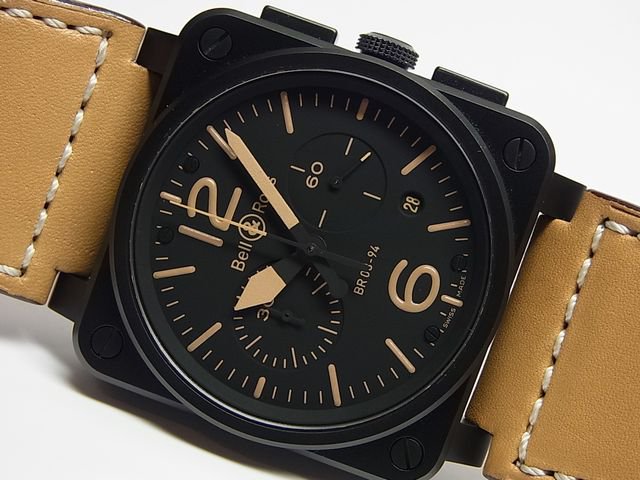 ベル＆ロス BR03-94 ヘリテージ クロノグラフ 黒 革 - 腕時計専門店THE-TICKEN(ティッケン) オンラインショップ