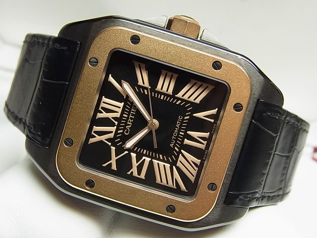 カルティエ サントス100・LM カーボン PGベゼル 正規品 - 腕時計専門店 