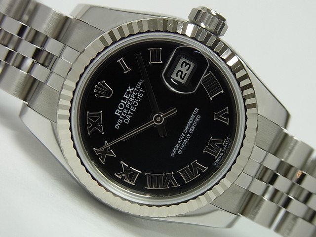 ロレックス レディースＤＪ ブラックローマ 179174 正規 - 腕時計専門 ...