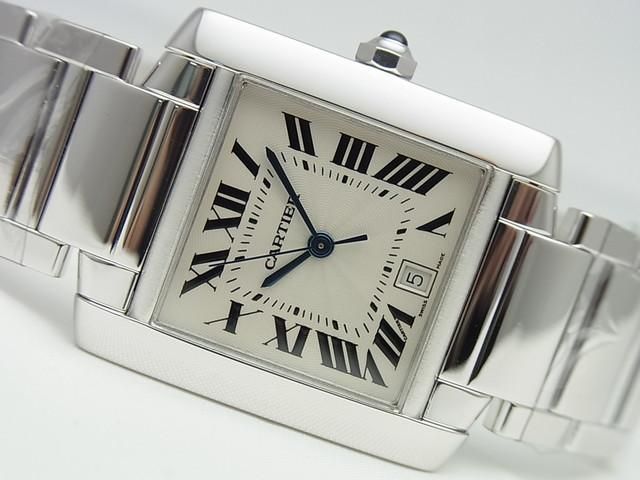 CARTIER タンク ヴェルメイユ 925 GP 革ベルト アクアリーノ 2415