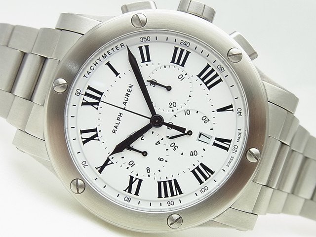 ラルフローレン スポーティングクロノグラフ 45MM SS 正規 - 腕時計