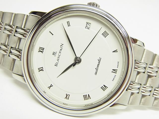 ブランパン ヴィルレ・エクストラスリム 白 ブレス 正規品 - 腕時計 