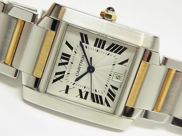 カルティエ タンクフランセーズ・LM コンビ AT ブレス - 腕時計専門店 