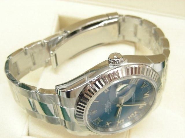 ロレックス デイトジャストII ブルー・ローマン 未使用（シール