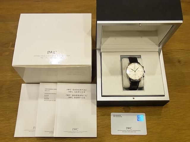 IWC ポルトギーゼクロノ シルバー SS IW3714-45 Dバックル 正規