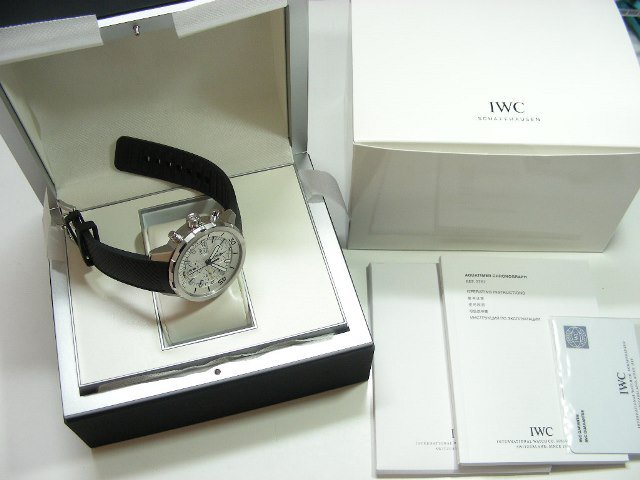 IWC アクアタイマー・クロノ ホワイト（シルバー） ラバーストラップ